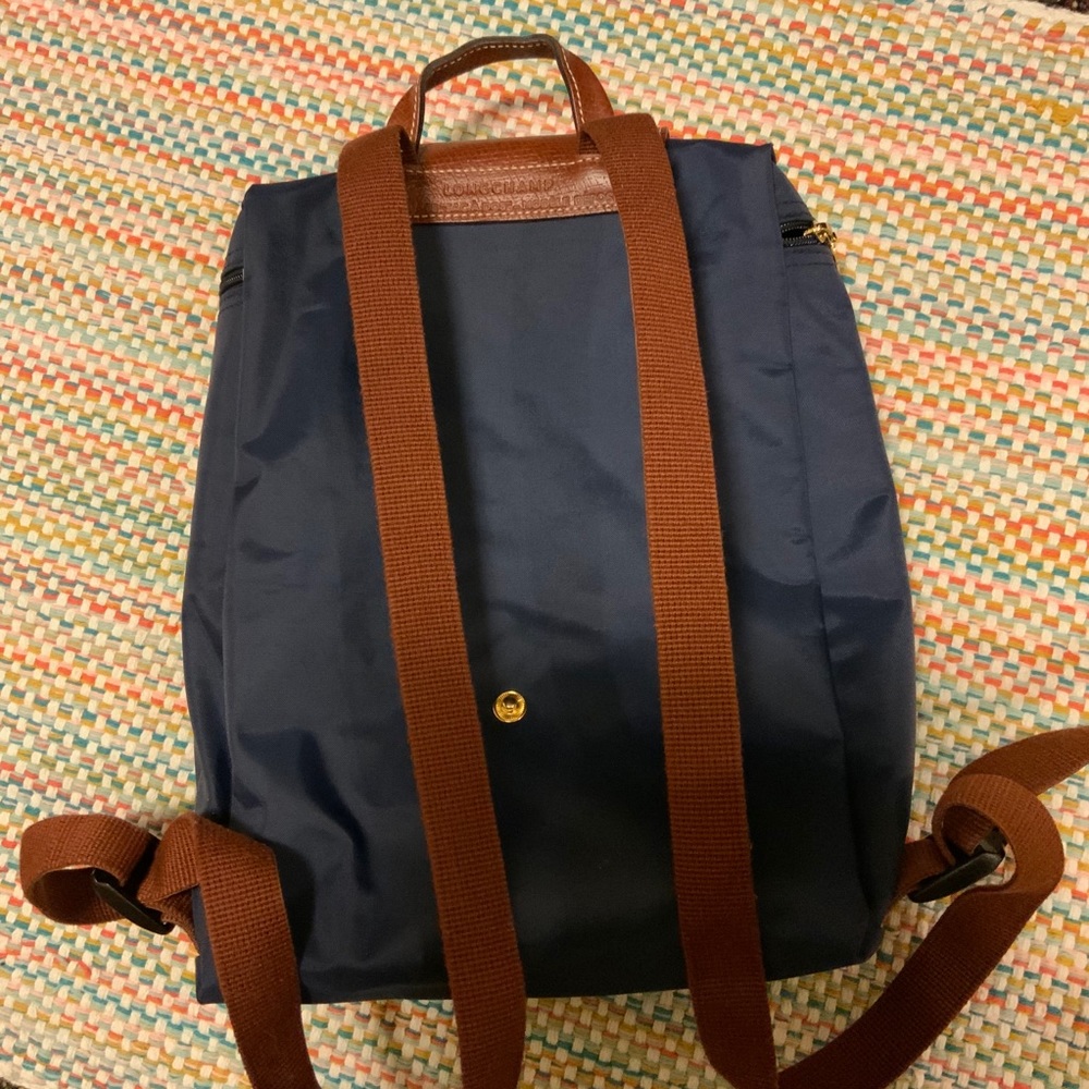 NWOT Longchamp mini Backpack Navy Blue
